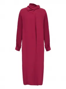 Драпированное платье миди асимметричного кроя PAULA, розовый