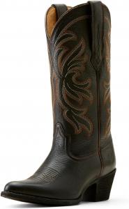 Женские вестерн-сапоги ARIAT Heritage J с удлиненным носком Stretchfit, Black Deertan