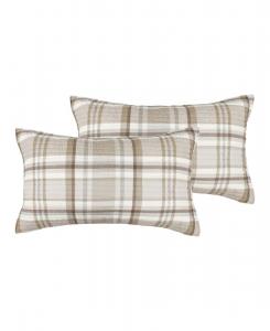 Комплект из двух стеганых наволочек в клетку Спенсер, размер Кинг-сайз Levtex, Neutral