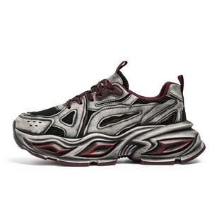 NANJIREN Низкие массивные кроссовки мужские серо-красные, цвет Gray Red