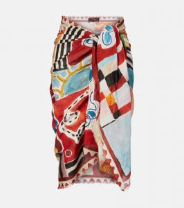 X LRNCE Michelle пляжная накидка из хлопка с принтом Alémais, Multi