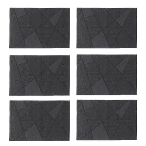 Сервировочные салфетки, стильный узор, 6 шт., пластик, 30 x 45 см Zeller Present, антрацит