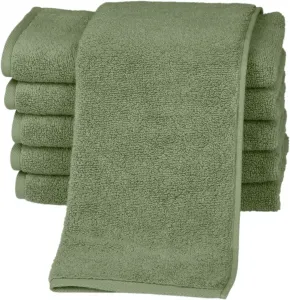 Полотенца гостевые ROSS "Sensual 9000", (6 шт.), облагороженные маслом алоэ вера 30х50 см (6 шт.), цвет piniengrün