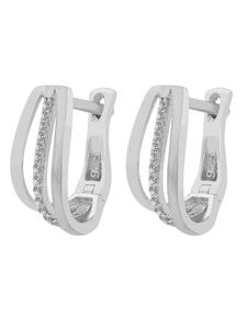 Adeliás Женские серьги - серьги-гвоздики из серебра 925 пробы с кубическим цирконием в серебряной оправе