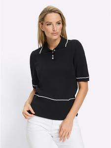 Heine Черный поло свитер