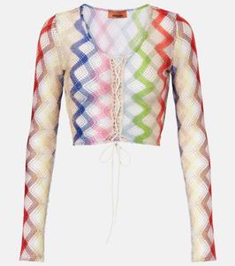 Короткий топ крючком зигзаг Missoni, Multi Light