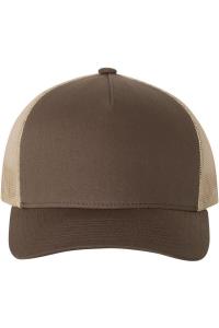 Кепка дальнобойщика YP Classics из пяти панелей в стиле ретро, коричневый/хаки