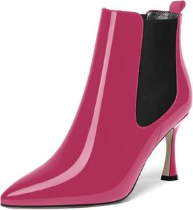 Женские ботильоны MOVINSTEPS с острой ноской, лакированные, на шнуровке, блестящие вечерние с высокой шпилькой 3,3 дюйма