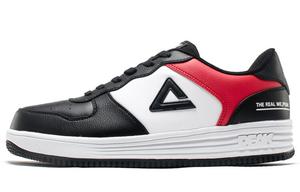 Кроссовки для скейтбординга мужские с низким верхом черного/темно-обсидианового/полуоранжевого цвета Peak