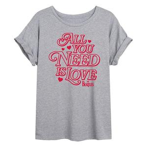 Джерси The Beatles All You Need Is Love оверсайз Licensed Character, Heather Gray