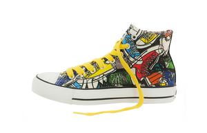 ISTEP Высокие кроссовки Canvas женские black yellow