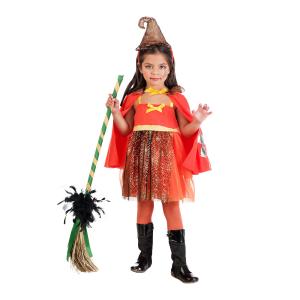 Костюм волшебной ведьмы детский оранжевый