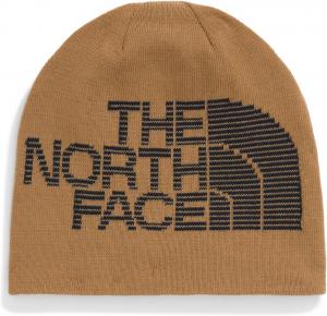 The North Face Unisex-Adult Reversible Highline Beanie | Классический крой, двусторонняя зимняя шапка для мужчин и женщин, увеличенный логотип, Utility Brown/Tnf Black