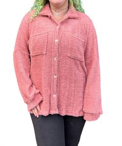 Плюшевая большая шуба Malia в лиловом цвете Salt & Bit, лиловый