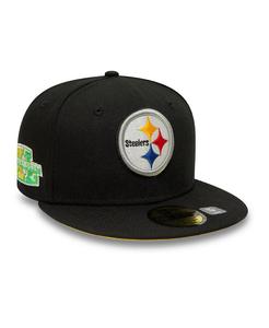 Мужская черная приталенная шляпа Pittsburgh Steelers Super Bowl XL Citrus Pop 59FIFTY New Era