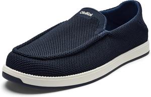 Мужские слипоны OLUKAI Kakaha Mesh с сетчатой верхней частью, легкая и универсальная обувь на каждый день, комфортная для носки весь день, темно-синий