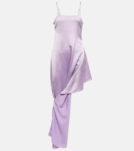Платье-комбинация из атласа на молнии JW Anderson, Lilac
