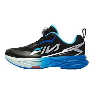 FILA KIDS Боа нескользящие противоударные устойчивые к истиранию дышащие с поддержкой низкие детские кроссовки black silver