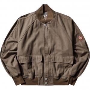 Cav Empt Мужская хлопковая фланелевая куртка на молнии Brown