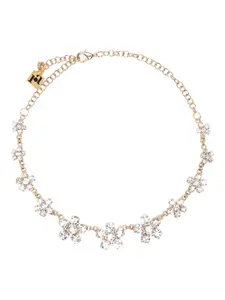 Золотое ожерелье с хрустальными цветами Rosantica, золотой