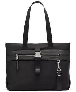 Сумка-шоппер Elora с верхней молнией из нейлона Calvin Klein, черный