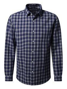 Рубашка на пуговицах классического кроя PIERRE CARDIN, темно-синий