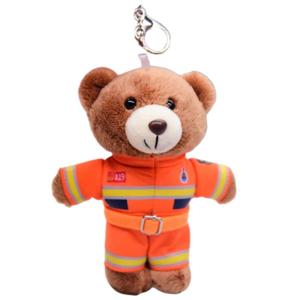 Полицейский медведь, брелок плюшевый мишка кукла подвеска 14 см высота Mise