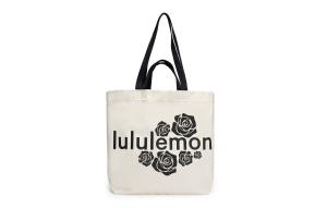 Lululemon Холщовая сумка-шоппер через плечо унисекс белая, White