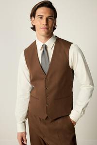 Фланелевый жилет для костюма Next, коричневый