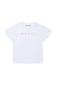 Детская хлопковая футболка MT276B T-SHIRT Marni, белый