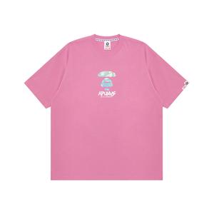 Футболка с принтом логотипа A Bathing APE Aape, розовый