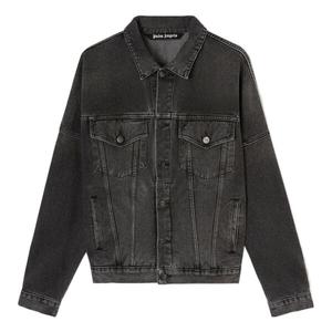 Куртка logo over denim jacket 'grey white' Palm Angels, серый