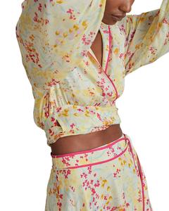 Reiss Lyla Блузка с принтом лютиков, розовый