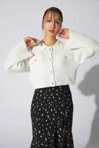 Вязаная куртка с бисером Rienda, цвет Wht