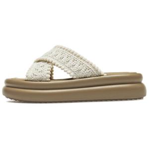 Тапочки-слайды 4,5 см женские AGSDON, Beige Apricot