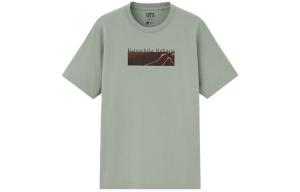 Футболка унисекс зеленая Uniqlo, зеленый