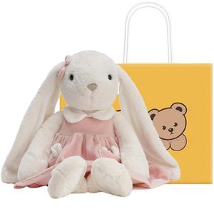 BOWEN BEAR Плюшевая кукла Hug Lovey Bunny, Blue/Pink, высота 30 см
