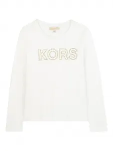Футболка с длинными рукавами и логотипом Michael Kors Kids, нейтральный