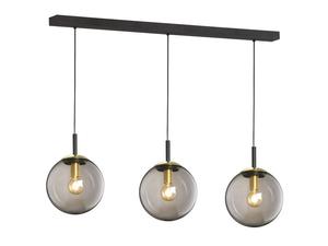 Подвесной светильник MeineWunschleuchte 3flammig Rauchglas Kugeln, черный - дымчатое стекло - 140 x 140 x 25 см