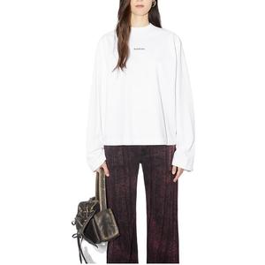 Футболка с рукавом дроп-шилдер женская белая Acne Studios