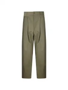 Плиссированные брюки Hed Mayner, зеленый