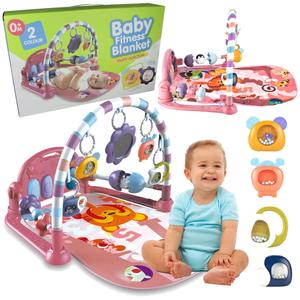 Большой обучающий коврик с погремушками для фортепиано 3 в 1 U267R elektrostator