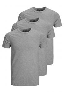 Футболка базовая 3 PACK O-NECK Jack & Jones, цвет grey