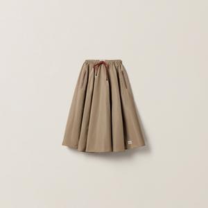 Юбка из технической ткани MIU MIU, серый