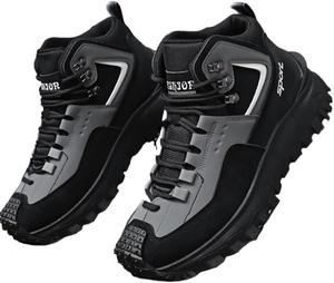 Мужские водонепроницаемые походные ботинки, легкие, с нескользящей подошвой, низкие треккинговые кроссовки для походов, кемпинга, альпинизма и туризма Generic, черный/серый
