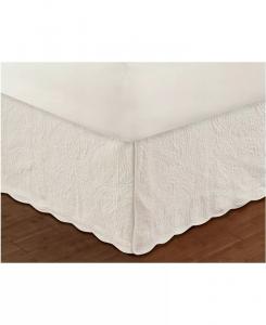 Стеганые подзоры с откидной юбкой высотой 18 дюймов с рисунком пейсли Greenland Home Fashions, слоновая кость/кремовый