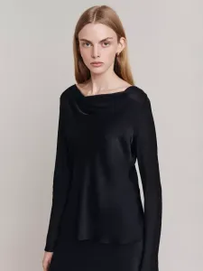 Блуза Ghost Isabella Cowl Neck Satin, черный