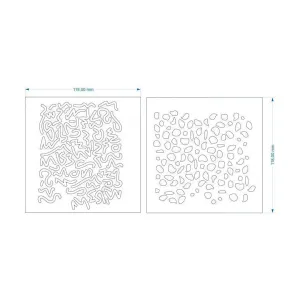 Трафареты — каммообразный узор №3, Airbrush Stencils (Bandua Wargames)