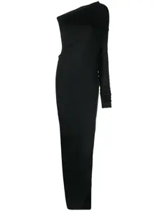 Платье с драпировкой на одно плечо Rick Owens Lilies, черный
