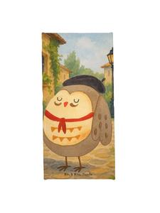 Mr. & Mrs. Panda Белое полотенце с изображением совы, французский дизайн, без надписи